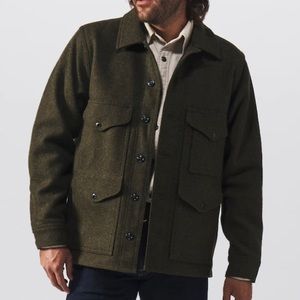 Filson Mackinaw Wool Cruise Jacket Forest Green Size Small